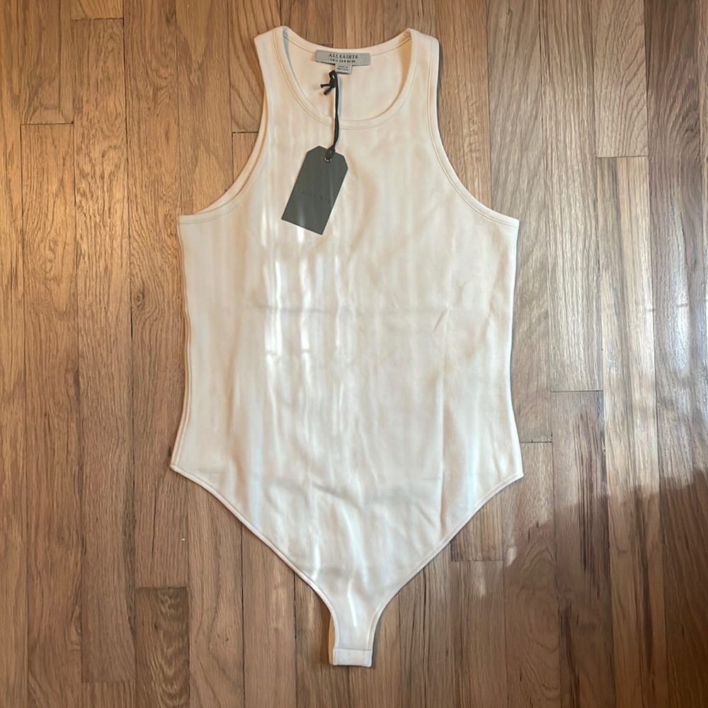 NWT Allsaints Cream Bodysuit